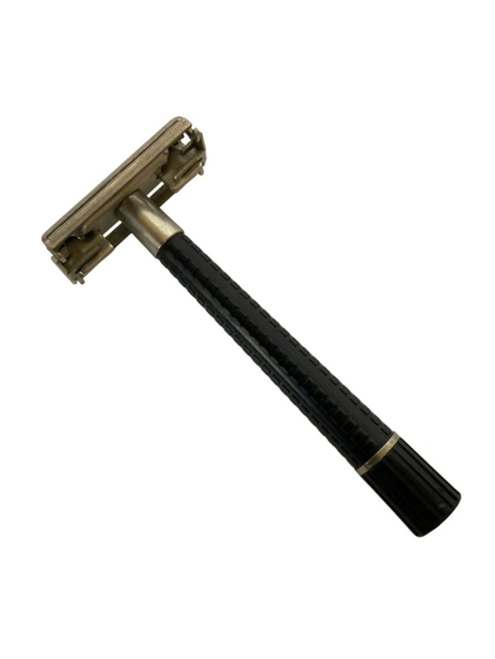 Schick Krona Double Edge Safety Razor Twist-To-Open Black Handle Vintage